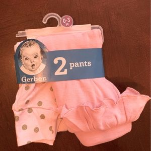 Gerber, 2 pack pants, size 0-3 months
